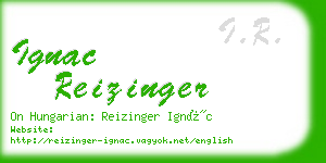 ignac reizinger business card